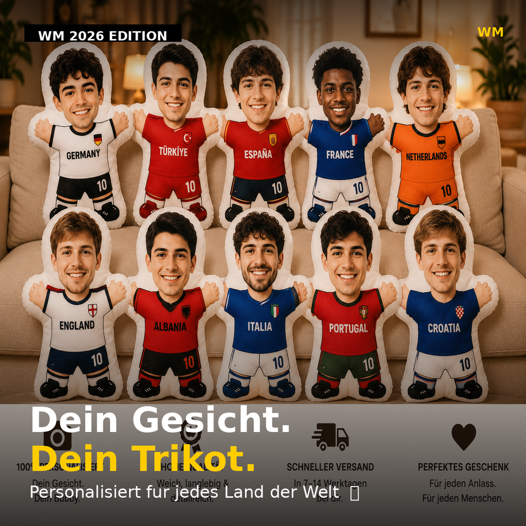 Personalisierter Bubby — Dein Gesicht auf deinem Lieblingstrikot