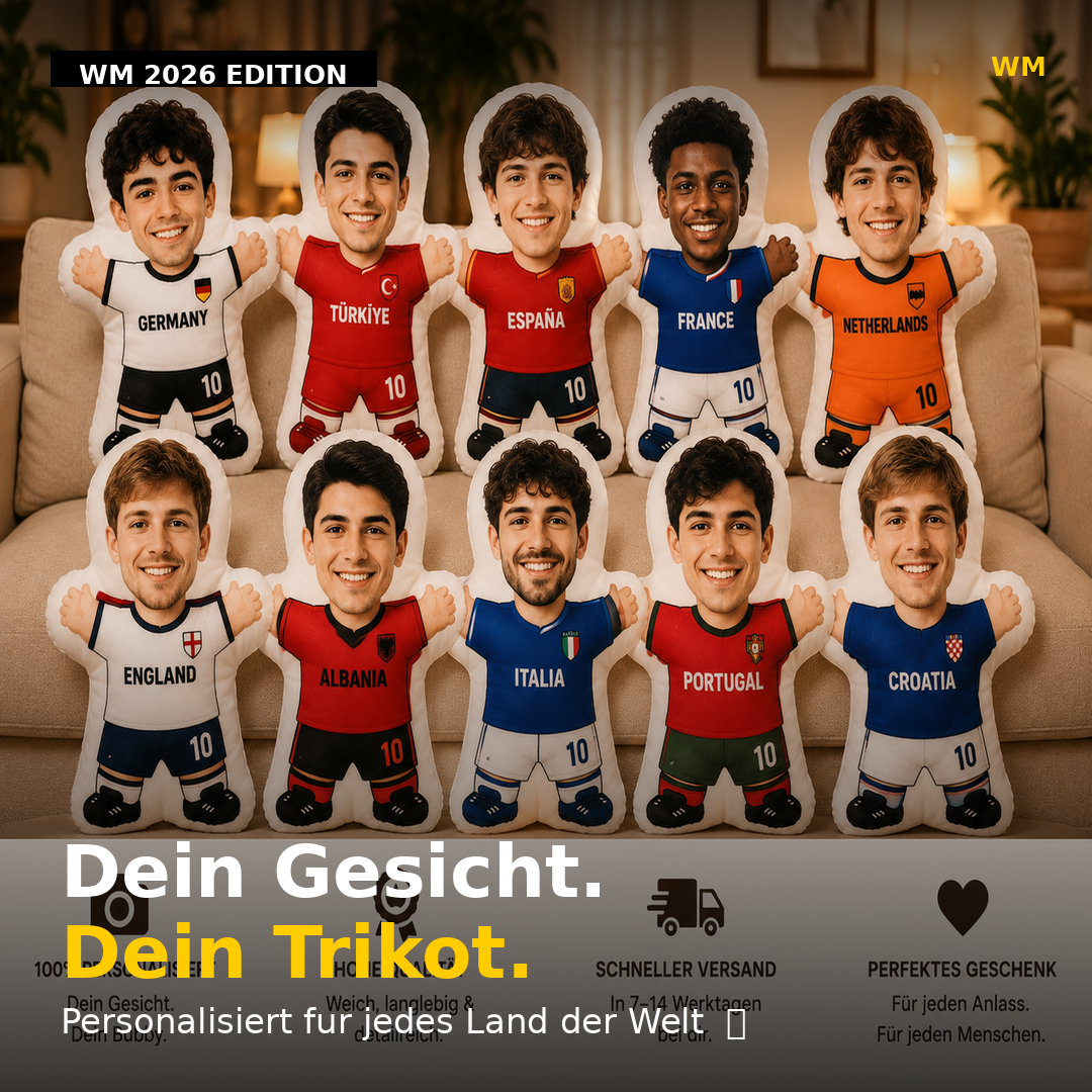 Personalisierter Bubby — Dein Gesicht auf deinem Lieblingstrikot